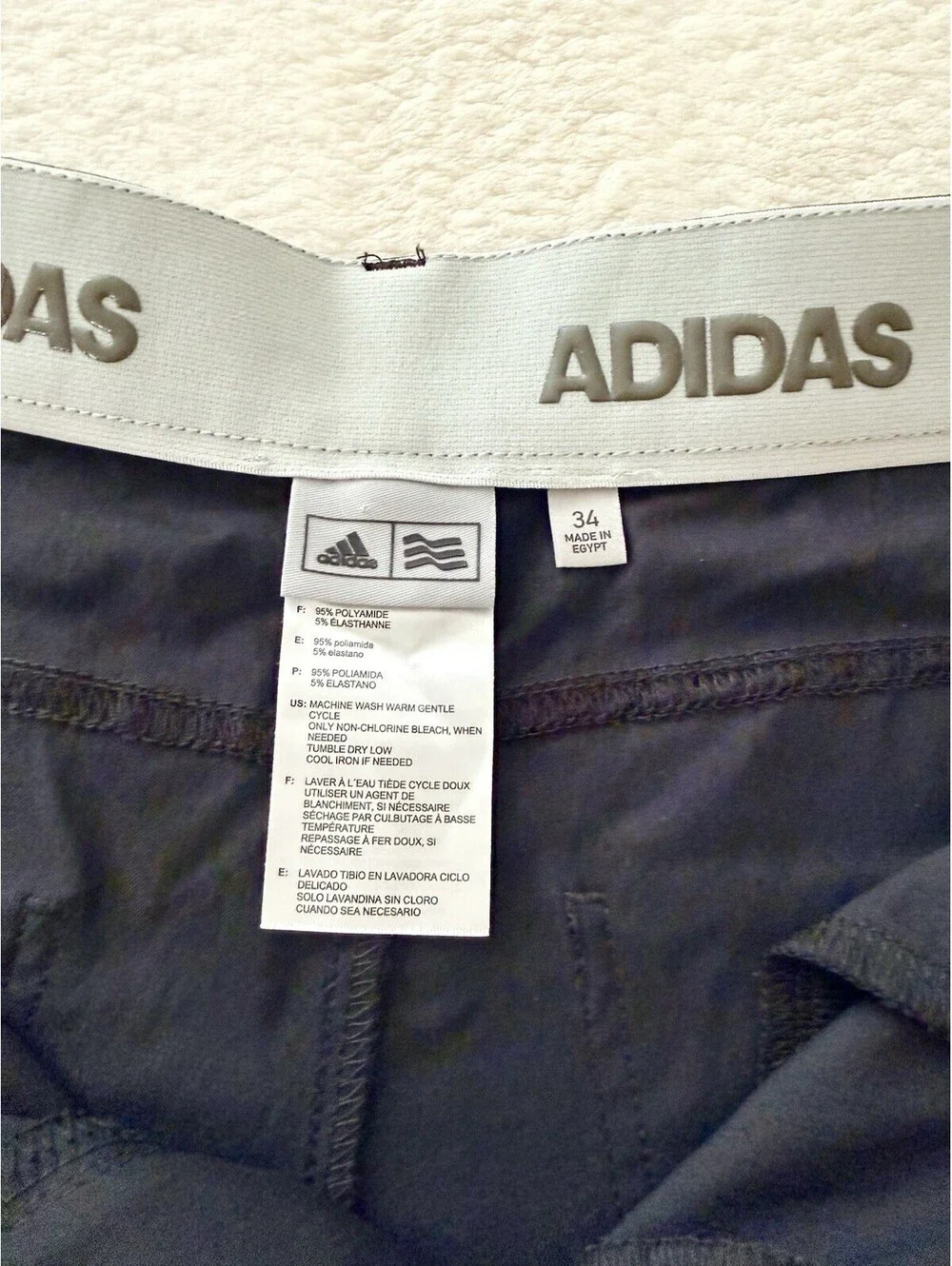 Adidas Golf Shorts Men’s Size 34 Black Stretch Lightweight Performance Casual